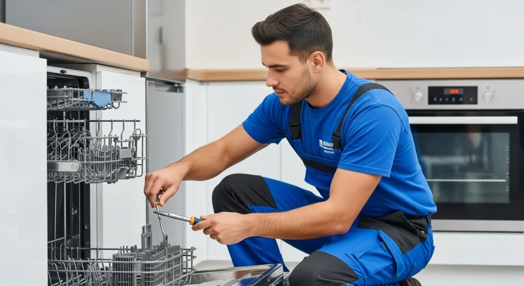 Fixing water leak in dishwasher repair